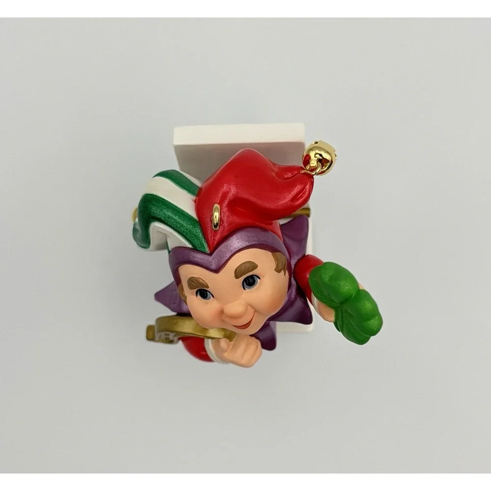 1998 Hallmark Keepsake Ornament Good Luck Dice Jester Clover QX6813 Vintage